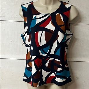 Jules & Leopold Multicolor Abstract Tank Top